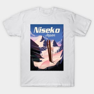 Niseko Hokkaido vintage style ski poster T-Shirt